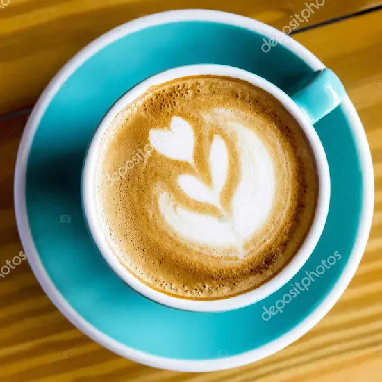  a cup of frothy coffee